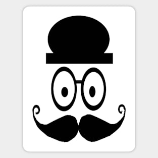 Funny face with oval shaped hat Magnet